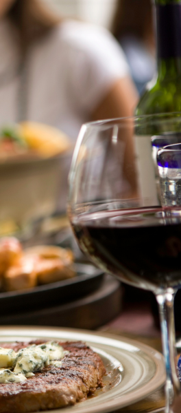 close up of wine glass